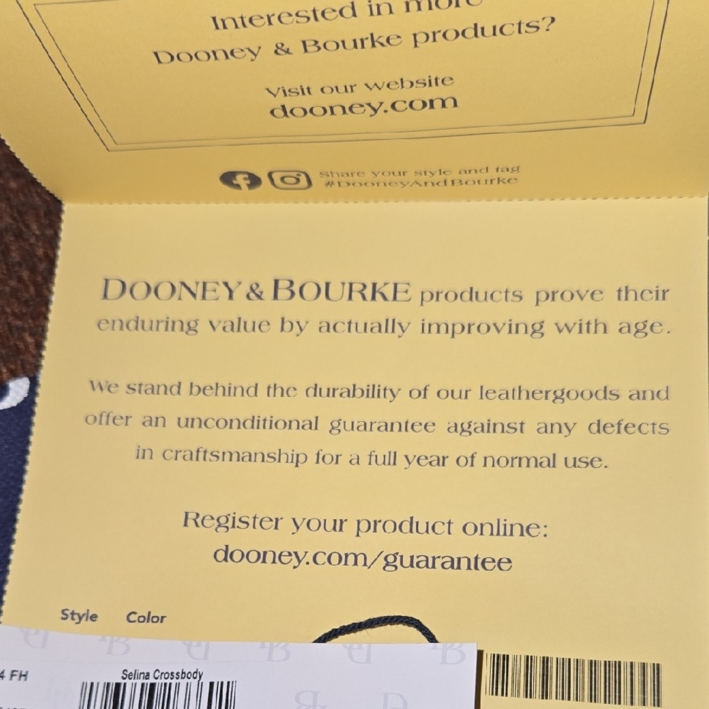 Dooney & Bourke Selina Fuchsia Florentine Leather Crossbody Bag - Picture 10 of 16